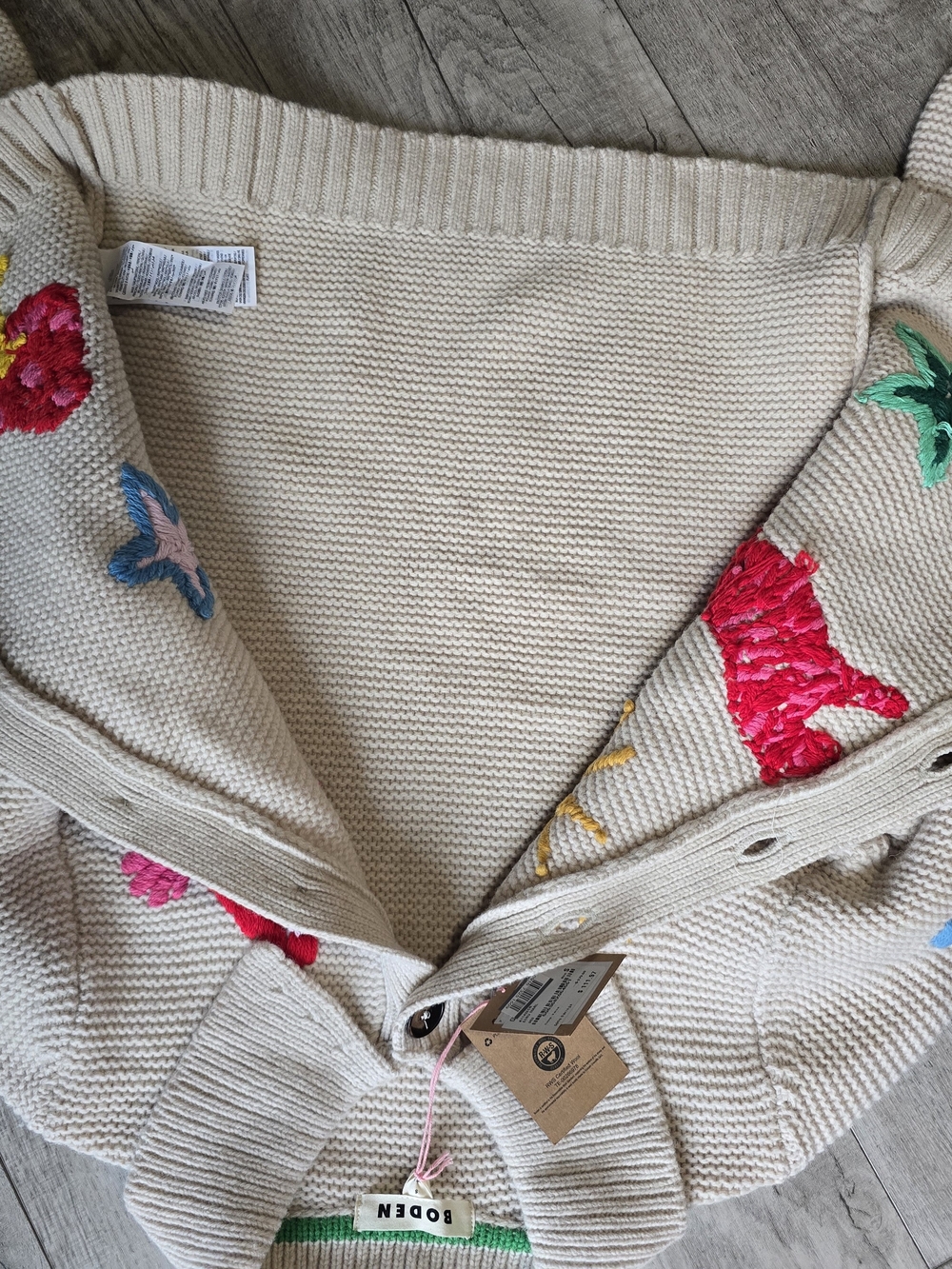 NWT Boden Embroidered Wool Blend Cardigan Size S - Picture 5 of 6